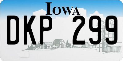 IA license plate DKP299