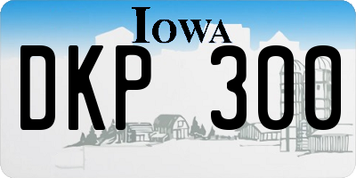 IA license plate DKP300