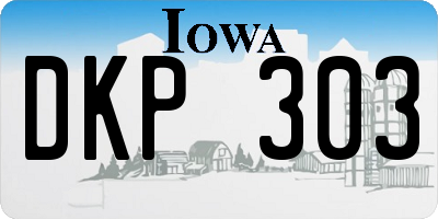 IA license plate DKP303