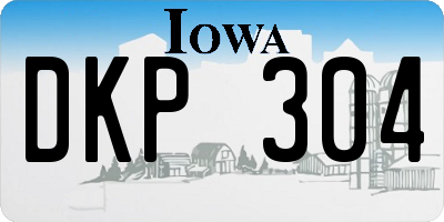 IA license plate DKP304