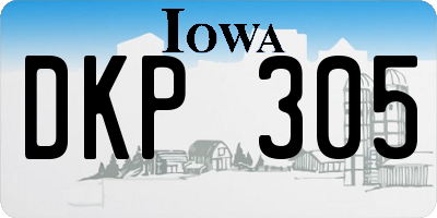 IA license plate DKP305