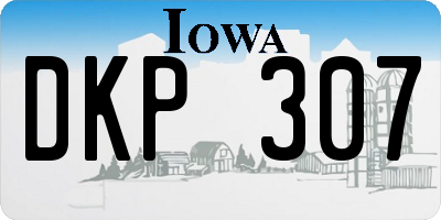 IA license plate DKP307