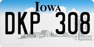 IA license plate DKP308