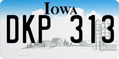 IA license plate DKP313