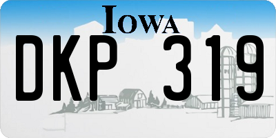 IA license plate DKP319