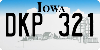 IA license plate DKP321