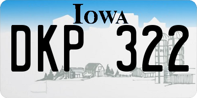 IA license plate DKP322