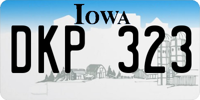 IA license plate DKP323