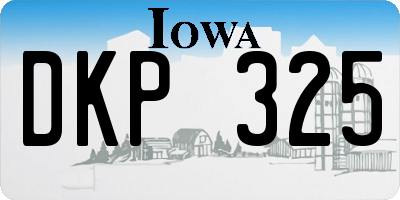 IA license plate DKP325