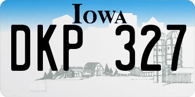IA license plate DKP327