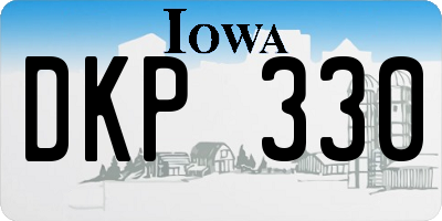 IA license plate DKP330