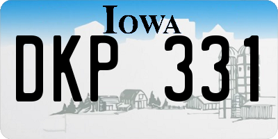 IA license plate DKP331