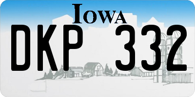 IA license plate DKP332