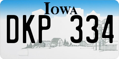 IA license plate DKP334