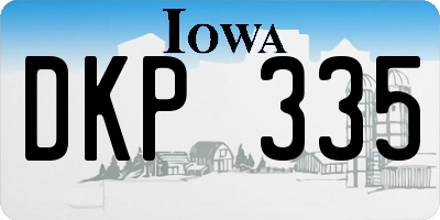 IA license plate DKP335