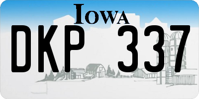 IA license plate DKP337