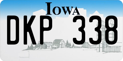 IA license plate DKP338