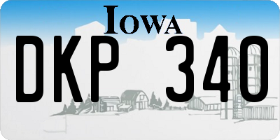 IA license plate DKP340