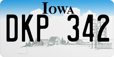 IA license plate DKP342