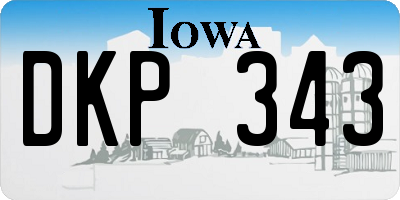 IA license plate DKP343