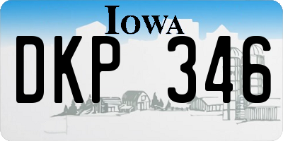 IA license plate DKP346