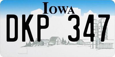 IA license plate DKP347