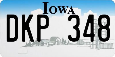 IA license plate DKP348