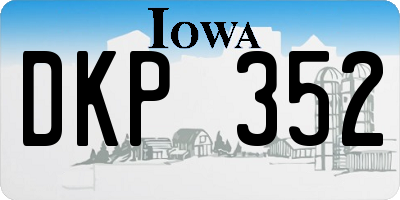 IA license plate DKP352