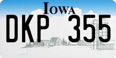 IA license plate DKP355