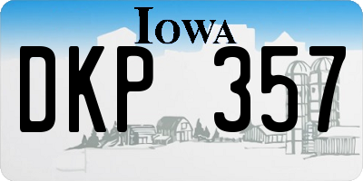 IA license plate DKP357
