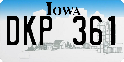 IA license plate DKP361