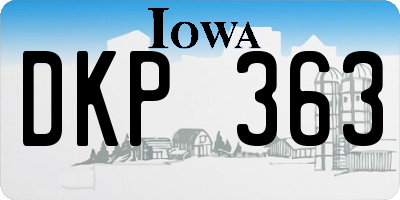 IA license plate DKP363