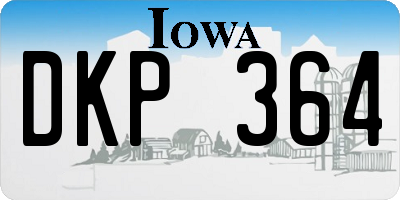 IA license plate DKP364