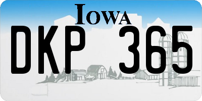 IA license plate DKP365