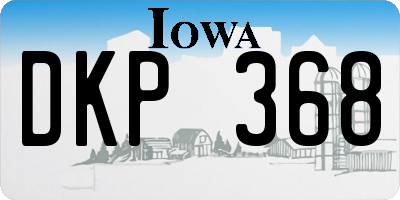 IA license plate DKP368