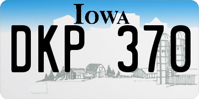 IA license plate DKP370
