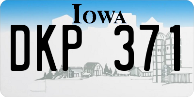 IA license plate DKP371