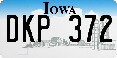 IA license plate DKP372