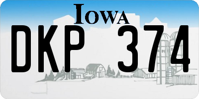 IA license plate DKP374