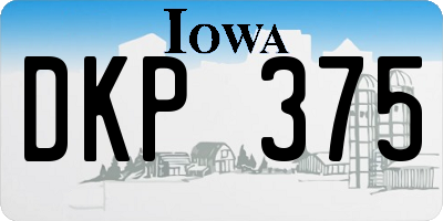 IA license plate DKP375