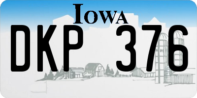 IA license plate DKP376