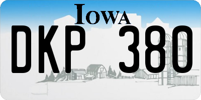 IA license plate DKP380