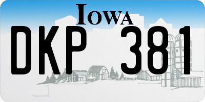 IA license plate DKP381