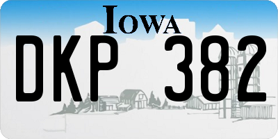 IA license plate DKP382