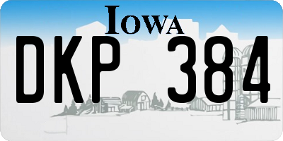 IA license plate DKP384