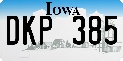 IA license plate DKP385