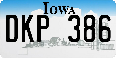 IA license plate DKP386