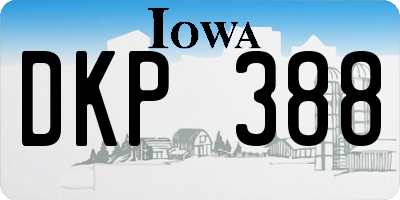 IA license plate DKP388