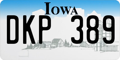 IA license plate DKP389