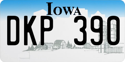 IA license plate DKP390